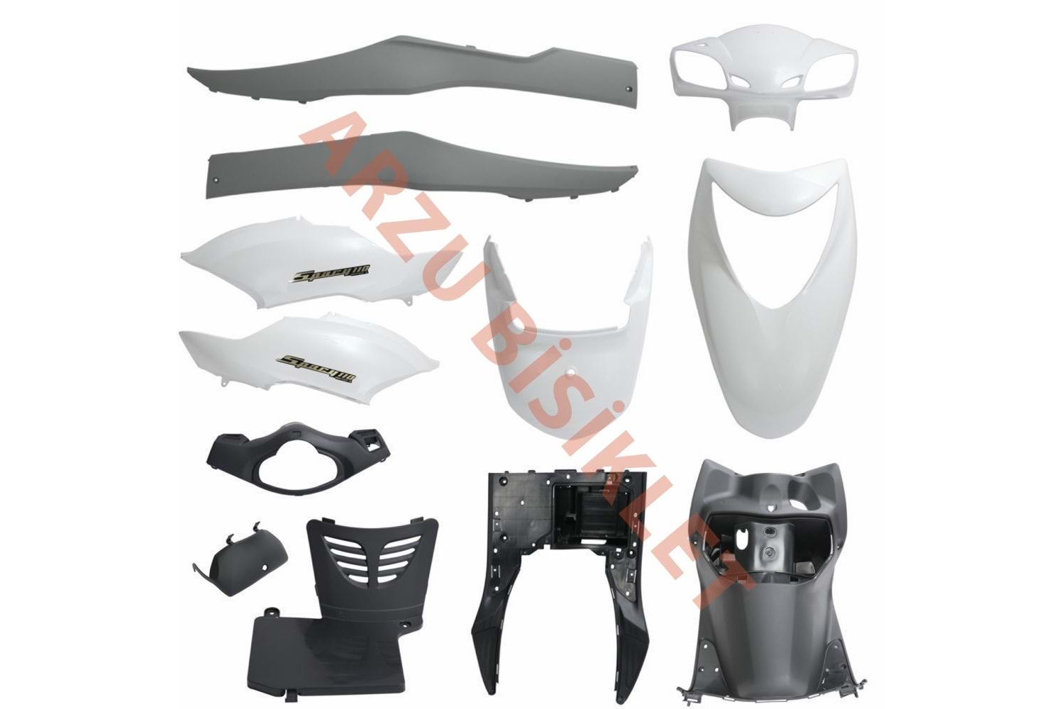 MONERO SPACY BEYAZ KAPORTA SET SİYAHLAR DAHİL