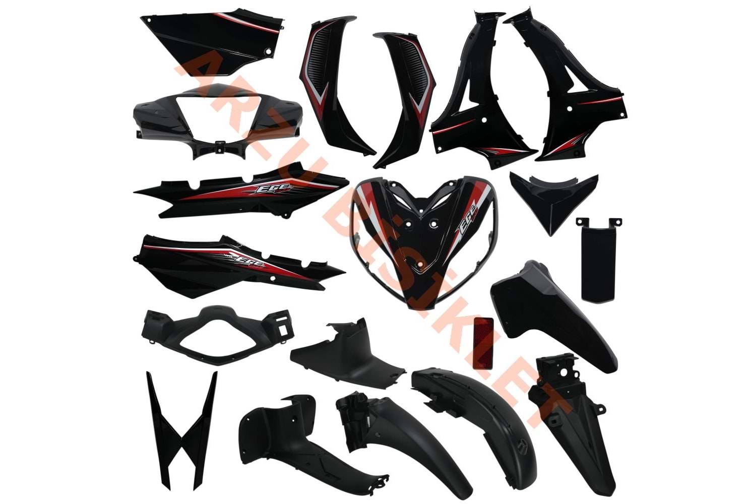KAPORTA SET KOMPLE [SİYAH] KUBA EGE