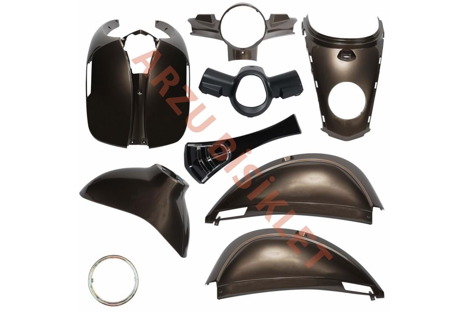 KAPORTA SET [BOYALI AKSAM] [KAHVERENGİ] - KUBA BLUEBERRY