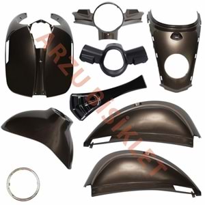 KAPORTA SET [BOYALI AKSAM] [KAHVERENGİ] - KUBA BLUEBERRY