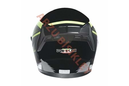 KC-ÇENESİZ VİZÖRLÜ YAZLIK KASK [KC528-1] SİYAH - NEON YEŞİL [M] E BELGELİ