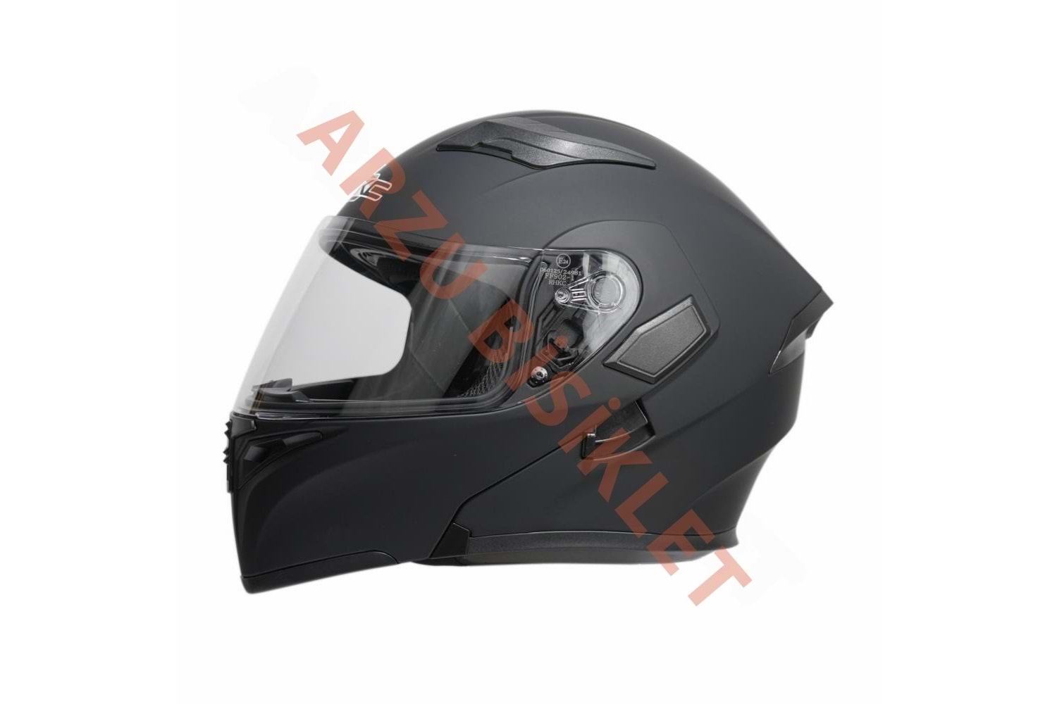 KC - ÇENE AÇILIR VİZÖRLÜ KASK [KC902] [MAT SİYAH] [L]