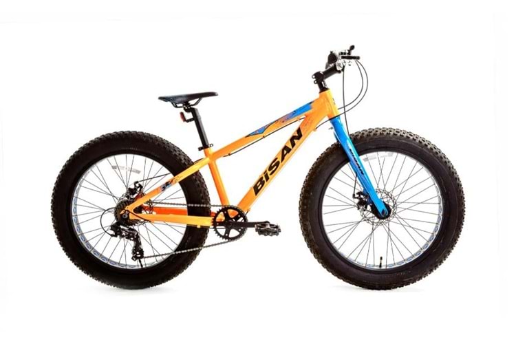 BİSAN SKATER 24 JANT MD FREN KUM BİSİKLET (TURUNCU - MAVİ)