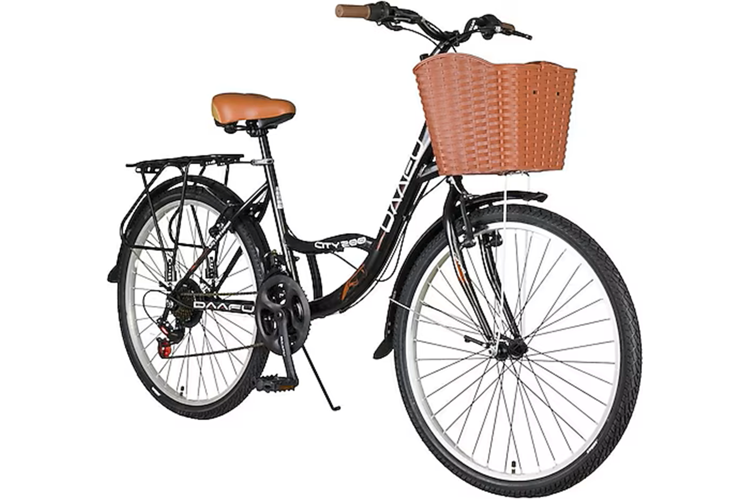 DAAFU CİTY 200 BAYAN 24 JANT V FREN BİSİKLET SHİMANO (SİYAH)