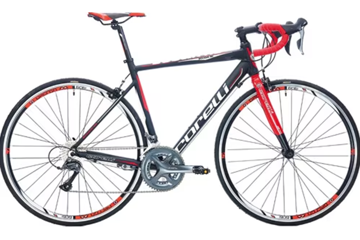 CORELLİ BOALVA RC 200 28 JANT V FREN BİSİKLET (SİYAH - KIRMIZI)