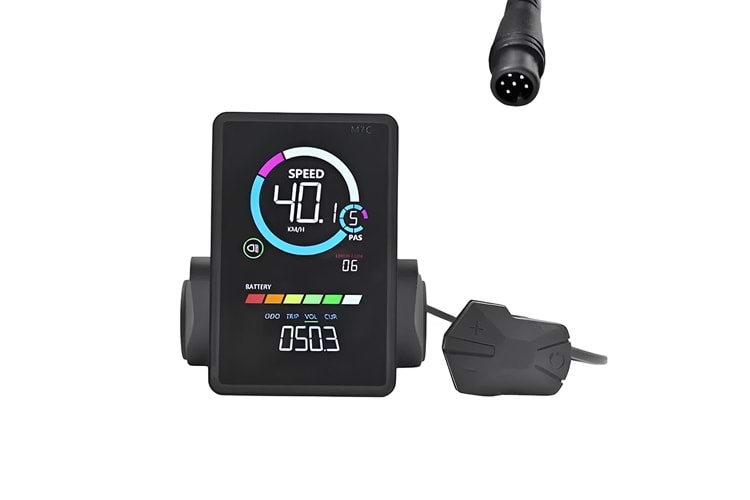 E-Bike Ekran - M7C-2 Ekran, 6 Pin, Renkli, RKS Uy.
