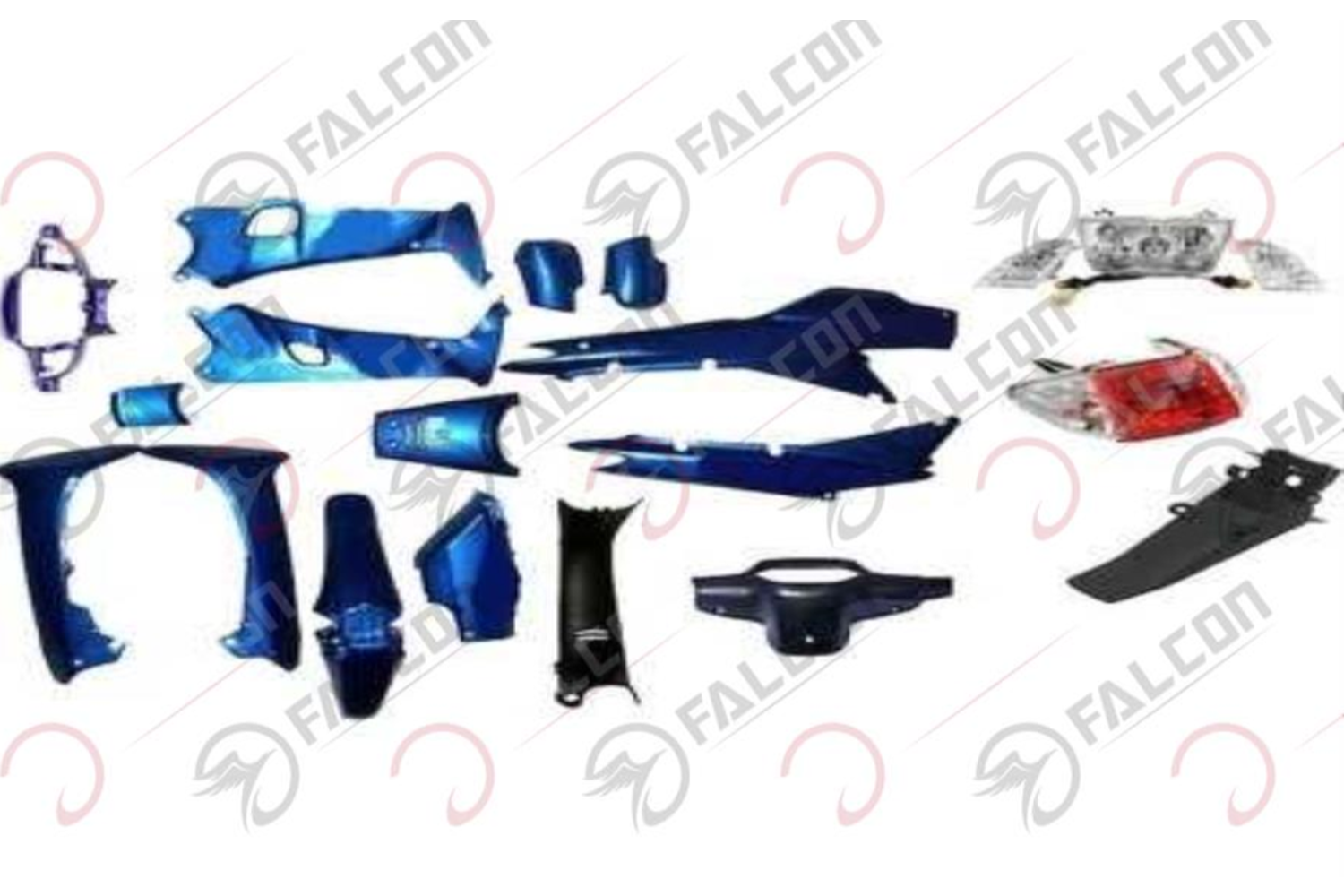 FALCON CUB 100 LİFAN KAPORTA SETİ MAVİ FAR STOP DAHİL