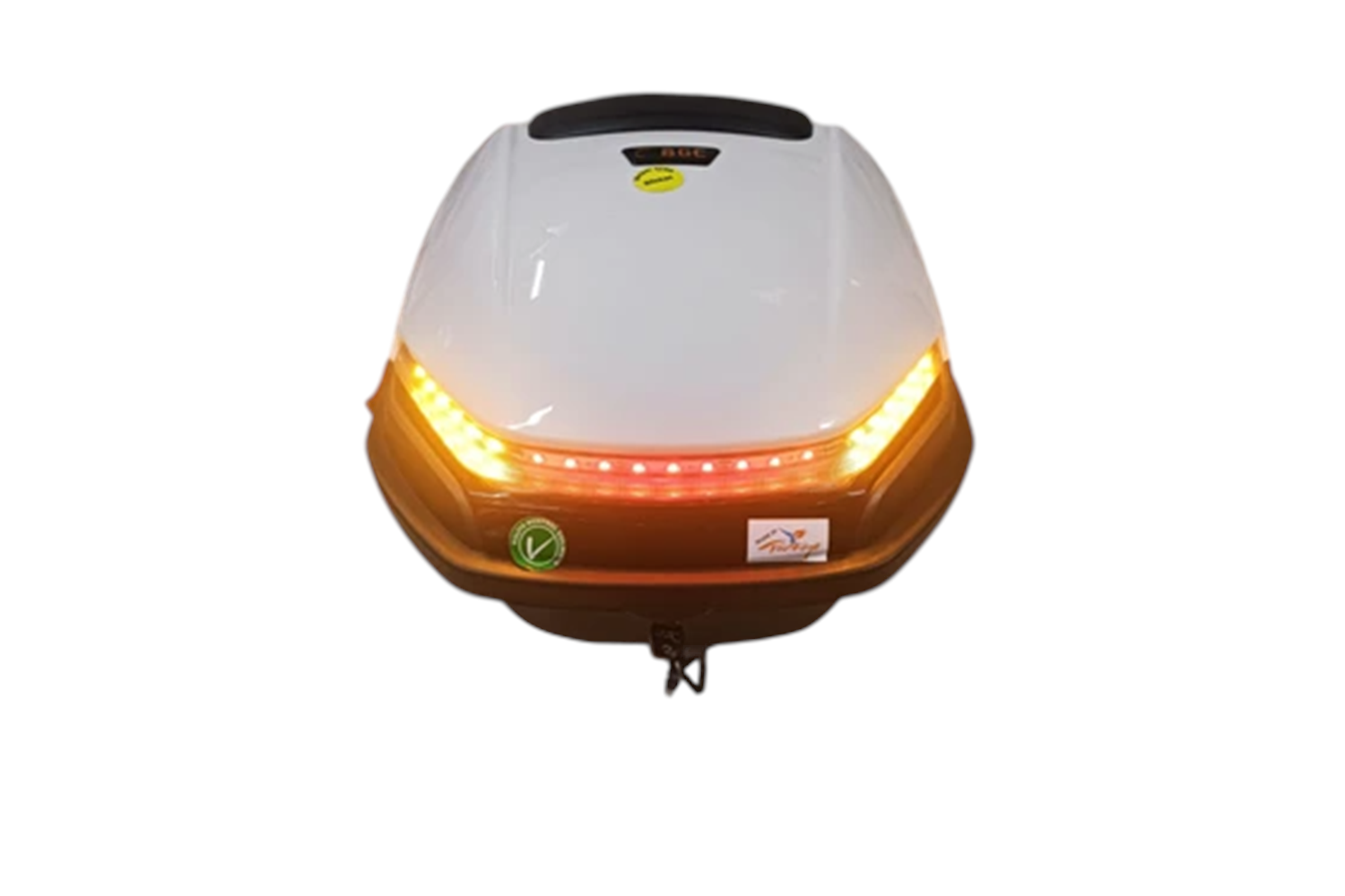 BGC MOTORSİKLET ARKA ÇANTA STOP IŞIKLI BEYAZ