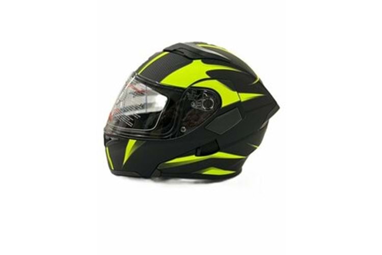 JOLT KIOSHI KASK GLOSS BLACK / BLUE (ÇENE AÇILIR )