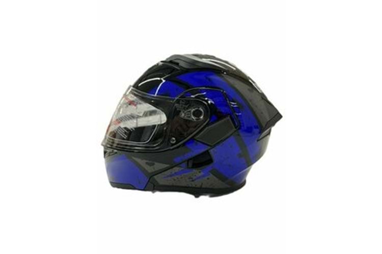 JOLT KIOSHI KASK GLOSS BLACK SKELTON (ÇENE AÇILIR )