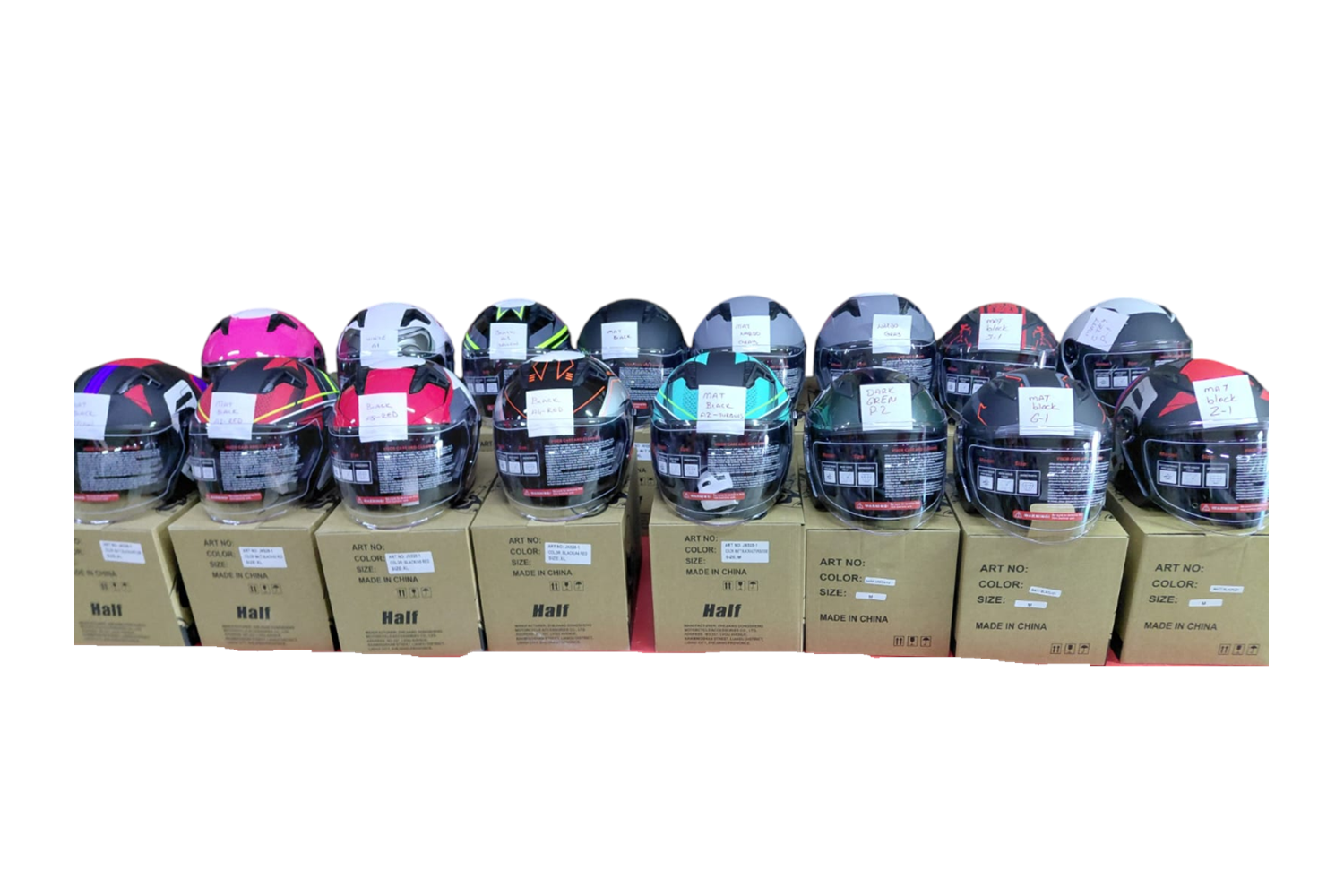 YARIM KASK HALF VİZÖRLÜ JK-526 MODEL KARIŞIK RENK