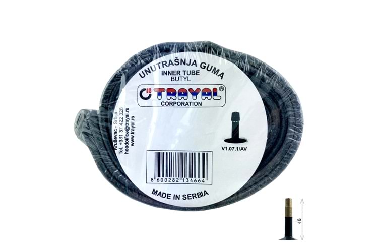 İç Lastik - Trayal, 26x1.50-2.125, AV-48 (UZUN SİBOP)